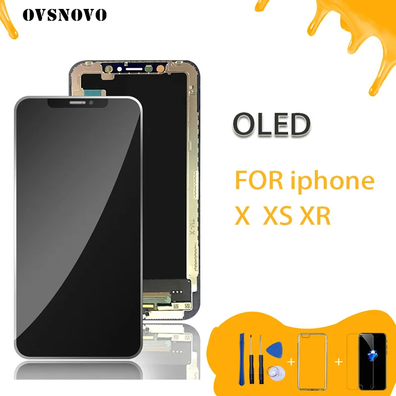 Продажа OEM font b lcd b font для iPhone X XS XR OLED 3D сенсорный дигитайзер сборка без битых пикселей ЖК экран запасной Дисплей для iPhone X font b lcd b font AAA + + +