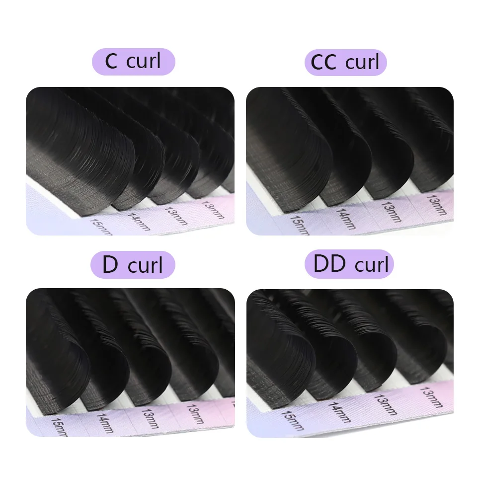 AGUUD ellipse flat False Eyelash Extension natural soft Split-tips flat lash extension ellipse individual Faux Mink Flat Lashes