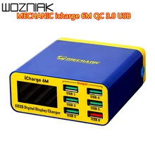 MECÂNICO icharge Fastcharging 6M QC 3.0 USB Suporte de Carga Inteligente Com Display LCD Para iPhone HUAWEI XIAOMI SAMSUNG OPPO VIVO
