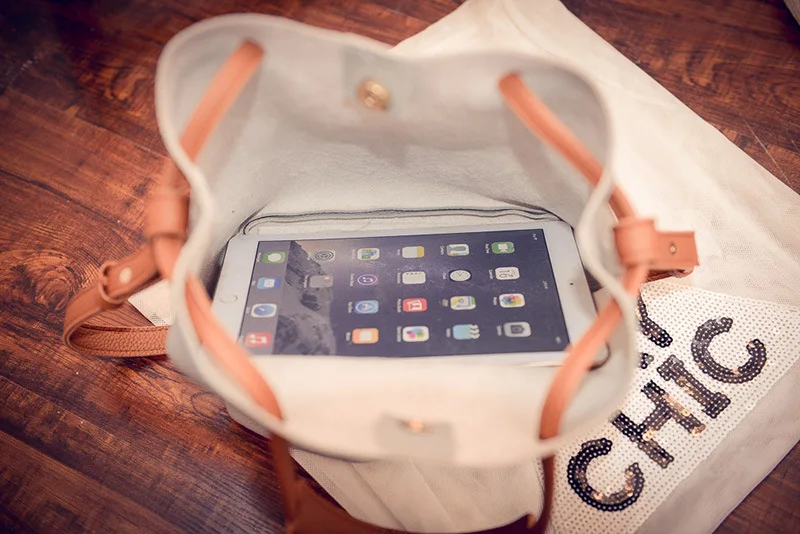 

New Style Tassels Drawstring Bucket Bag Korean-style Contrast Color One-Shoulder Cross-body WOMEN'S Bag Hot Selling WOMEN'S Fash