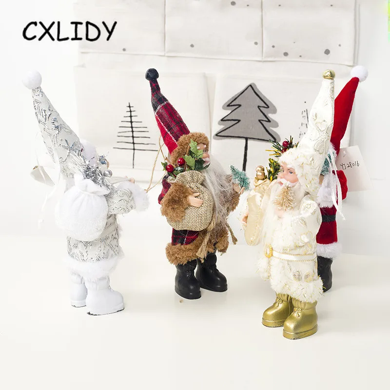 Santa Claus Doll Mini Santa Claus Doll Creative Cloth Home Decoration Ornaments Christmas Party Supplies Christmas Gifts qq177 (2)