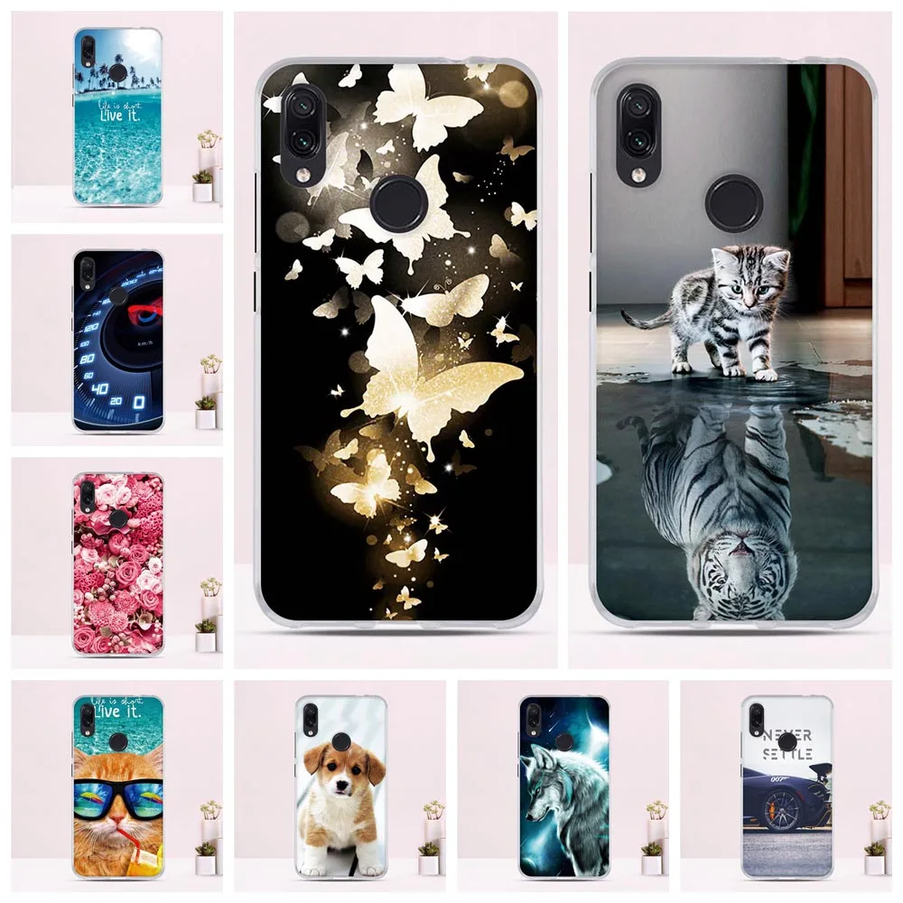 

6.3" For Xiaomi Redmi Note 7 Case Back Covers Redmi Note 7 Pro Case Silicone Soft TPU Phone bumper For Xiomi Redmi note 7 Cover