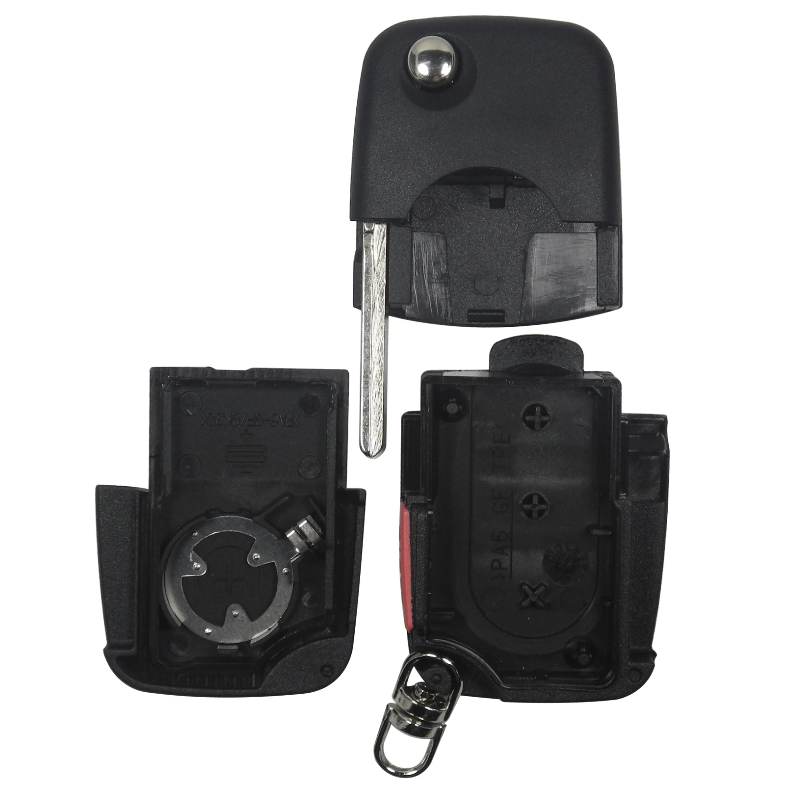 jingyuqin 4 button Folding Car Key Shell Case For Volkswagen Vw Jetta Golf Passat Beetle Skoda Seat Polo B5