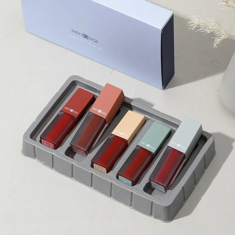 

velvet fog five lip glaze suit matte lasting makeup lipstick lip stick Long-lasting lipstick set