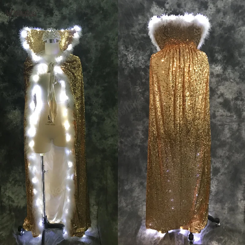 LED luminous sequined cloak stage catwalk champion red CD50 W02 | Лампы и освещение