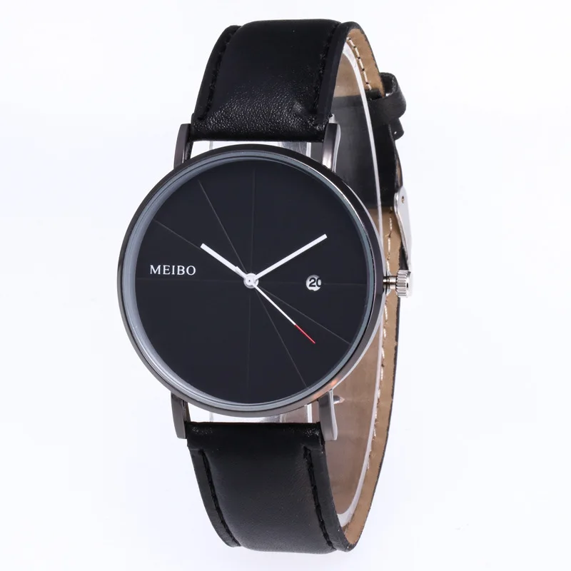 

Calendar 2018 New Style Temperment Watch Hot with Calendar Leather Belt Watch Strap Quartz Watch