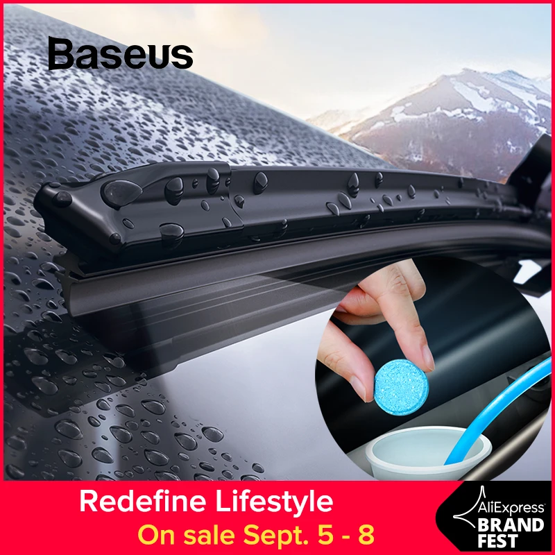 

Baseus 12PCS Car Windshield Glass Solid Cleaner Solid Wiper Washer Auto Window Cleaning Fine Seminoma Wiper Car Accessories