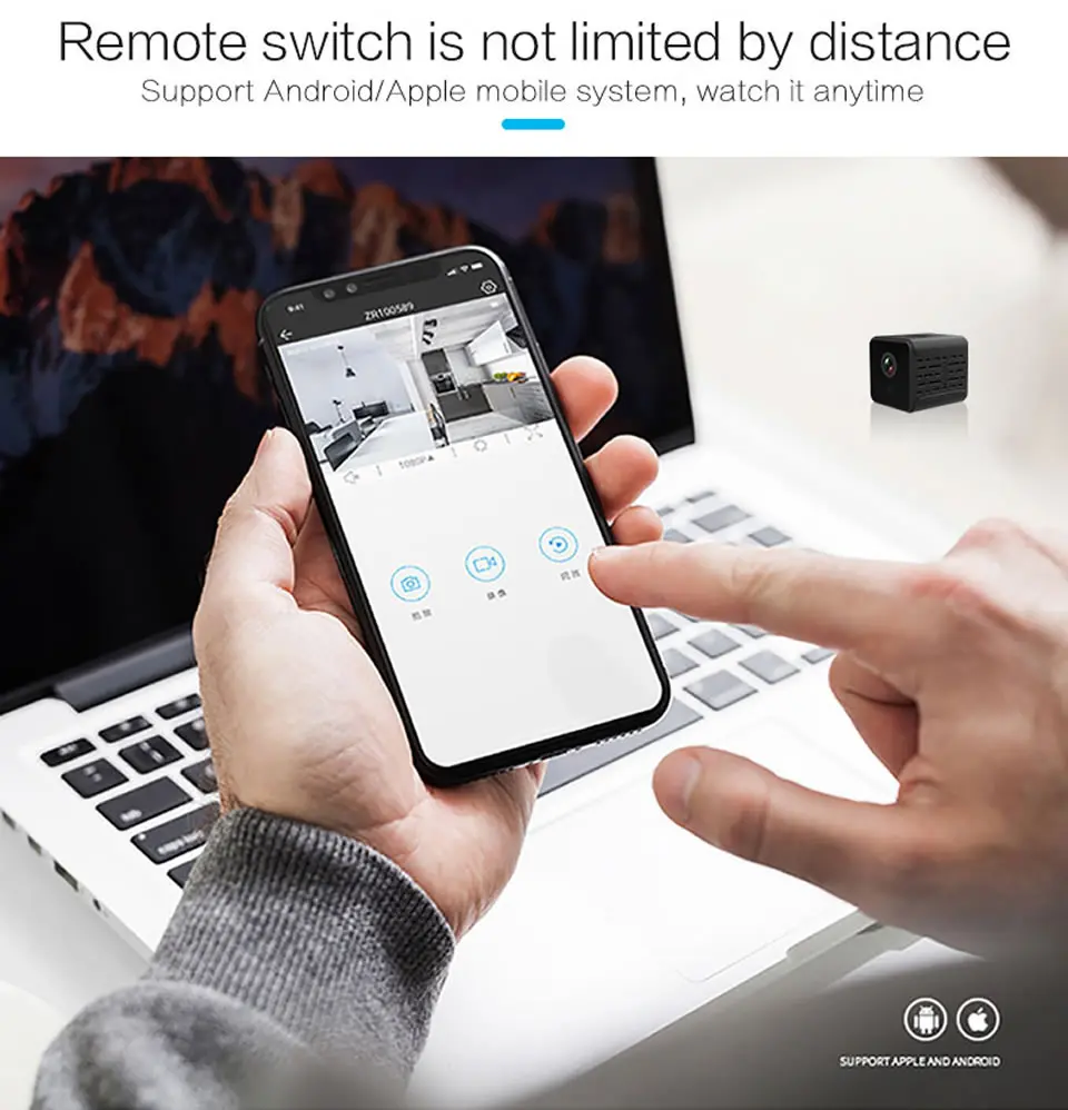 Electop Мини WiFi камера 1080P ИК ночного видения Домашняя безопасность ip-камера CCTV Обнаружение движения Беспроводная радионяня DVR видеокамера