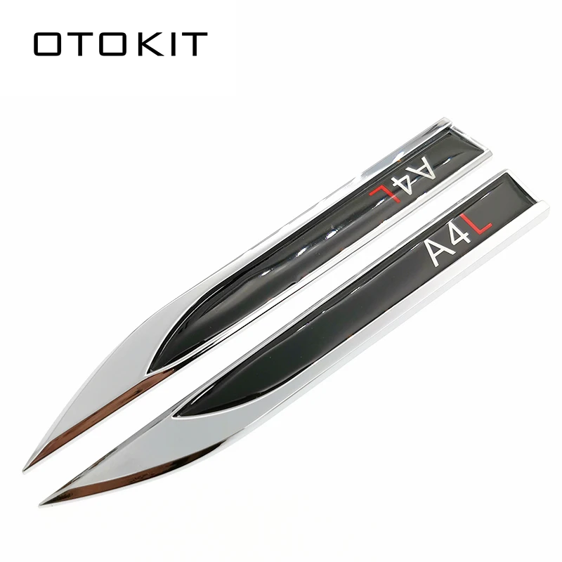 

3D Car Styling 1Pair Metal + Resin Side Wing Badge Emblem Fender Car Sticker for Audi A4L Bmw Polo Golf Tiguan Passat