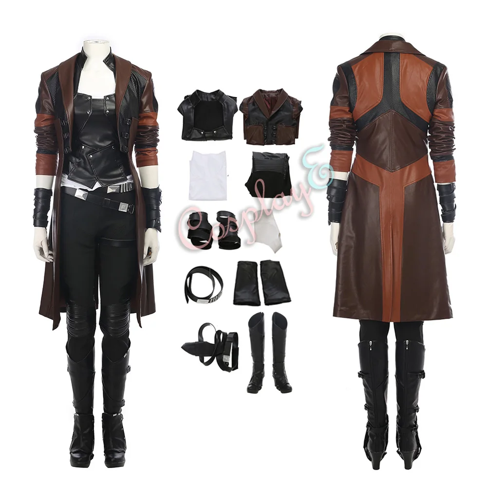 Gamora Costume Guardians of the Galaxy Vol. 2 кожаный полный комплект для косплея
