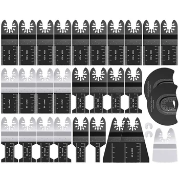 

31 Pack Oscillating Saw Blades, Metal Wood Oscillating Tool Blades Quick Release Multi Tool Blades