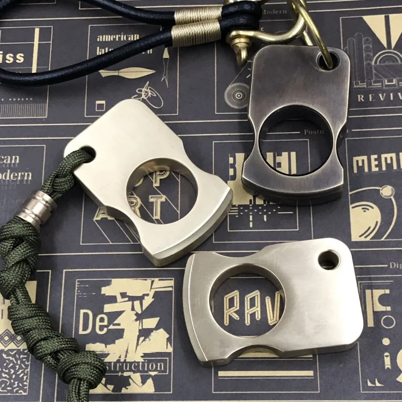 Brass Knuckle EDC Self-Driving Sichuan Self-Defense Single Finger Anti-Wolf Tactical Camping Broken | Игрушки и хобби