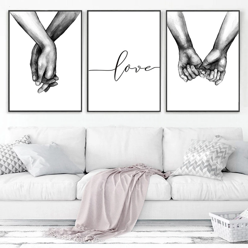 Плакаты и принты Гостиная Картина на холсте для спальни Wall Art Nordic пластин Decorativas