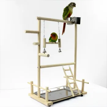 

Portable stand parrot stand twig peony platform interactive supplies bird station portable utensils wooden WF629207