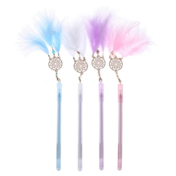 

1Pc Gel Pen Kawaii Dreamcatcher Feather Pendant Neutral Pens for School Gift