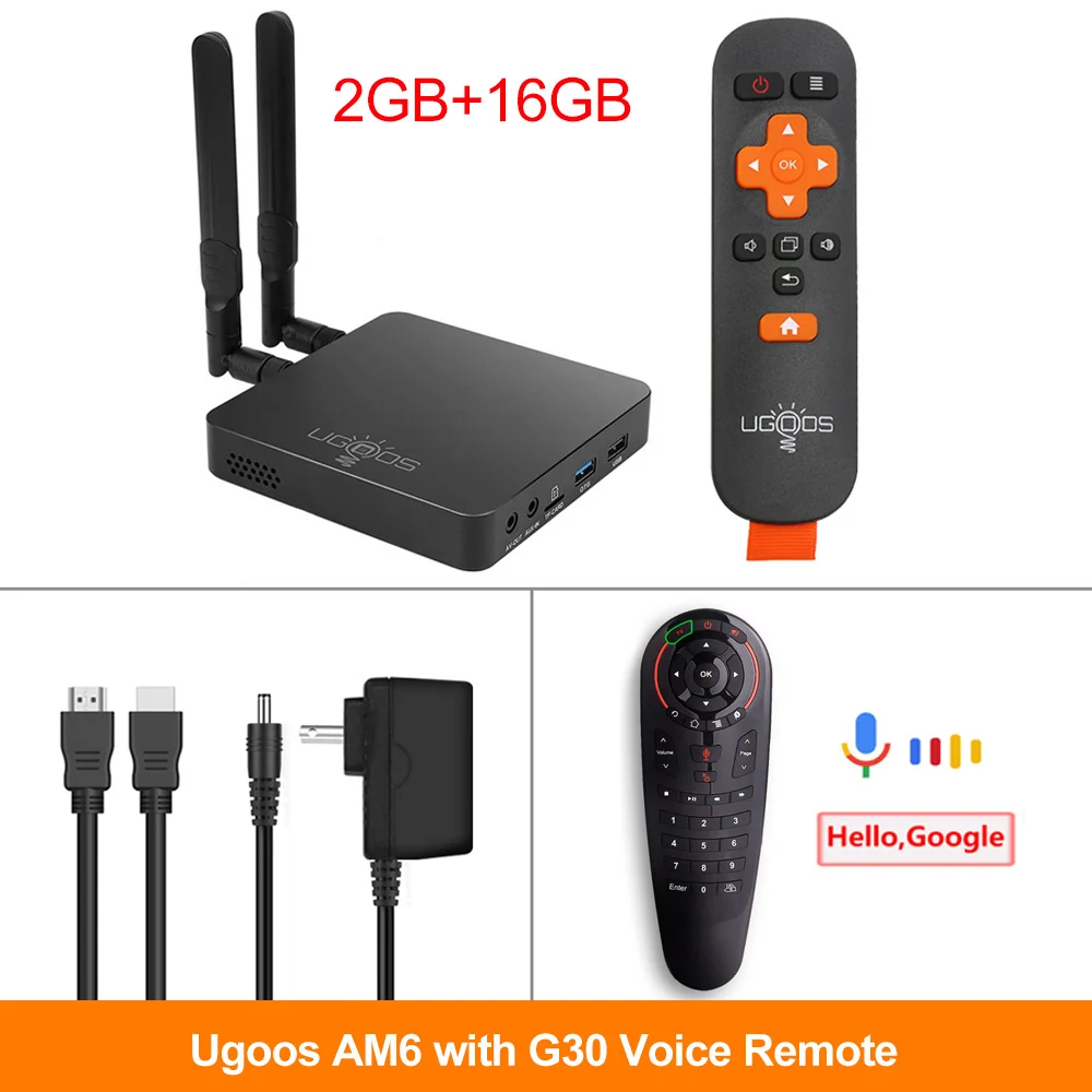 2GB16GB G30 UGOOS AM6 Pro tv BOX Android 9,0 Amlogic S922X DDR4 4 ГБ ОЗУ 32 Гб ПЗУ 2,4/5G WiFi 1000M LAN BT 4K AM6 2G/16G медиаплеер HD OTA - Цвет: 2GB16GB G30