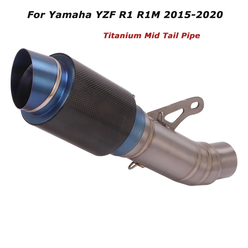 

For Yamaha YZF R1 R1M 2015-2020 Motorcycle Titanium System Exhaust Mid Tail Pipe Slip on Stock Header