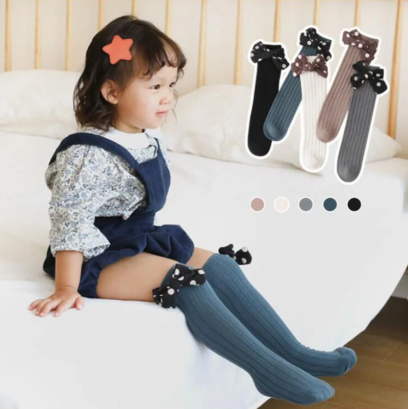 

1-8Y Winter Autumn Baby Knee High Socks Baby Girls Infants Toddlers Soft Cotton Baby Socks Children's Long Socks