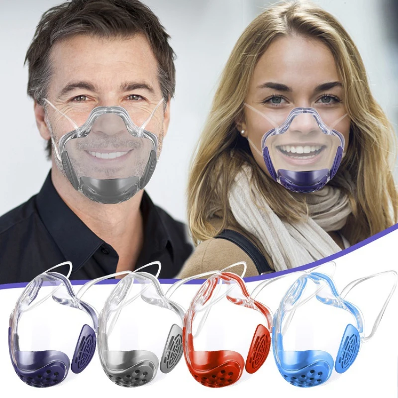 Transparent Face Shield Adults Durable Mask For Plastic Reusable Cover Mouth With Breathing Hole Kitchen Tools | Дом и сад