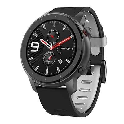 Модный ремешок для Xiaomi Huami Amazfit GTR 47 мм/Stratos 2 2S Ремешок для умных часов сменный Браслет мягкий силиконовый Correa - Цвет: Black Gray