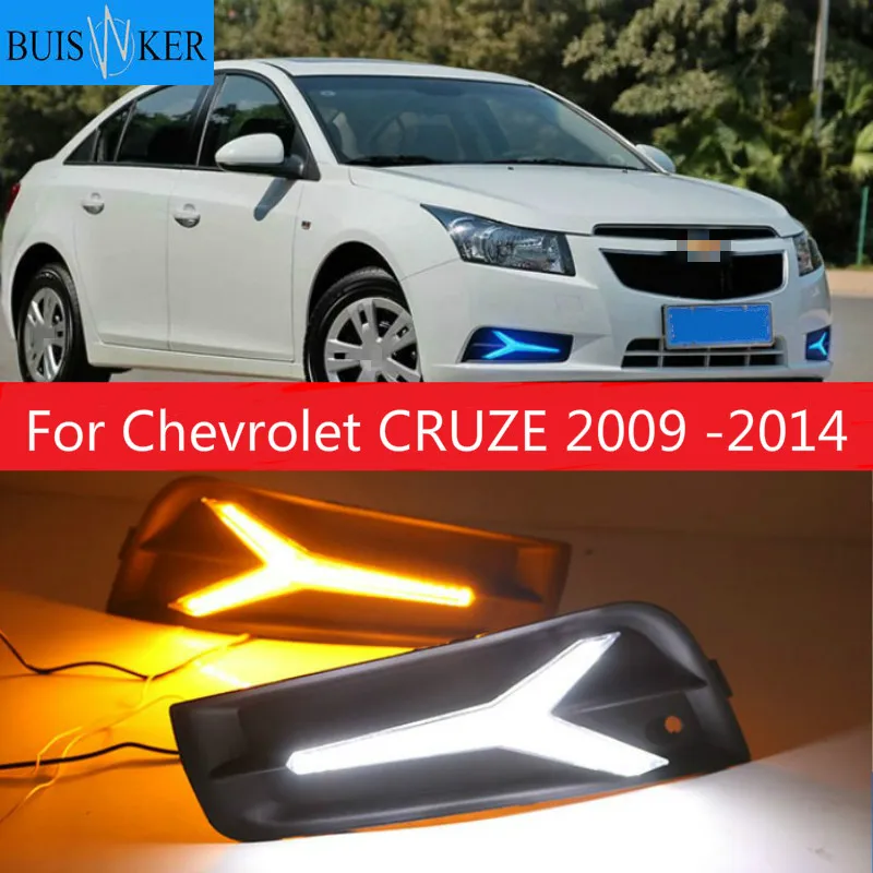 1 комплект 12V светодиодный DRL Габаритные огни дневного света с сигнал поворота