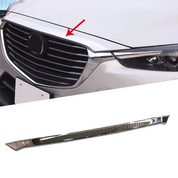 

For Mazda CX-3 CX3 2017 2018 Accessories ABS Chrome Front Grille Hood Engine Cover Trim Exterior Parts Chromium Styling