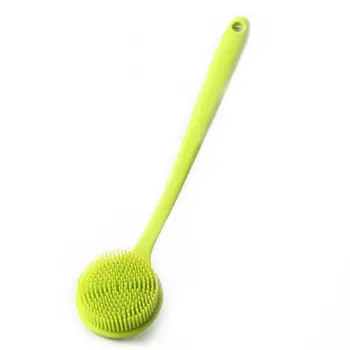 

Long Handle Silicone Bathroom Shampoo Shower Brush Back Scrubber Double Sided Massage Exfoliating Body Cleaning Tool