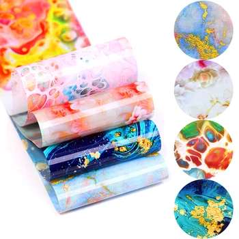 

1 Bottle Of Nail Foil Stickers Marble Texture Gold Nail Stickers Flower Pattern Nail Foil DIY Nail Art Decorations