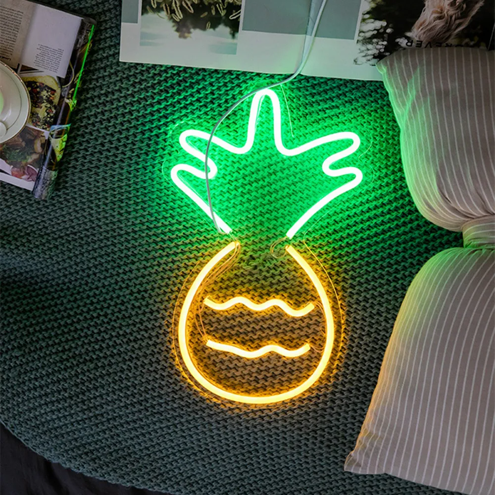 Günstig Banane Geformt Neon Zeichen LED Neon Lichter Kunst Wand Dekorative USB Lichter für Zimmer Wand Kinder Schlafzimmer Geburtstag Geschenk Partei bar Decor