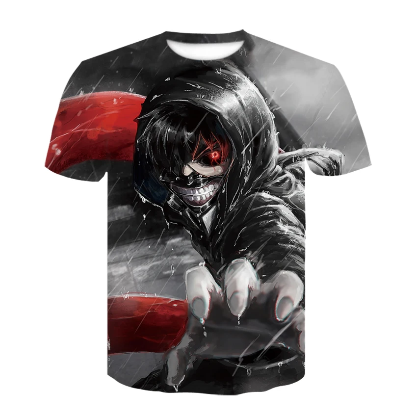 

Funny T shirts Tokyo Ghoul T shirt Men Blood Tshirts Casual Shirt Print Japan Anime Clothes Cosplay Tshirt Printed