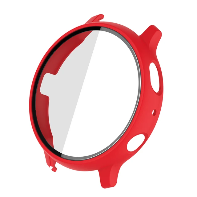 Glass Screen Pelicula Watch Case For Samsung Galaxy Active 2 40-44MM Cover Bumper Accessories clock Protector Smart Accessory Red