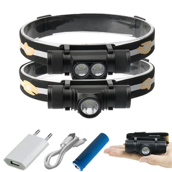 

Mini Head lamp led CREE XM L2 LED Headlight USB Headlamp Rechargeable Flashlight 18650 Battery Head light Camping Hunting