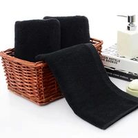 Black Towel Cotton Soft Face Towel Hotel Bathroom Beauty Parlor Home Strong Water Absorption Washcloth Kitchen Towels 1