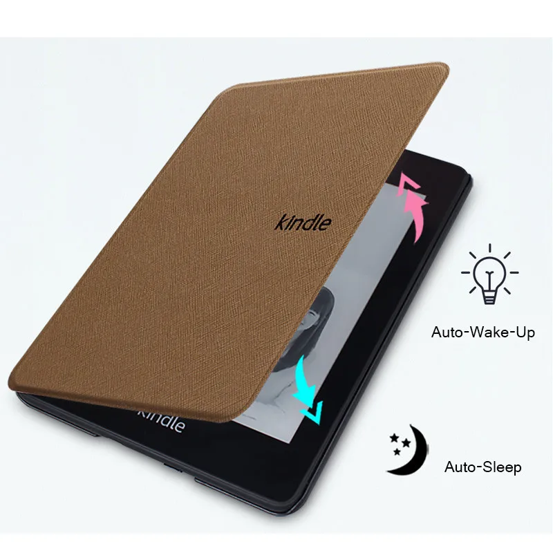 Для Kindle Paperwhite 4 3 2 1 958 658 558 10th 2018 8th 2016 Φ кожаный смарт чехол для 2019 Новинка|Чехлы