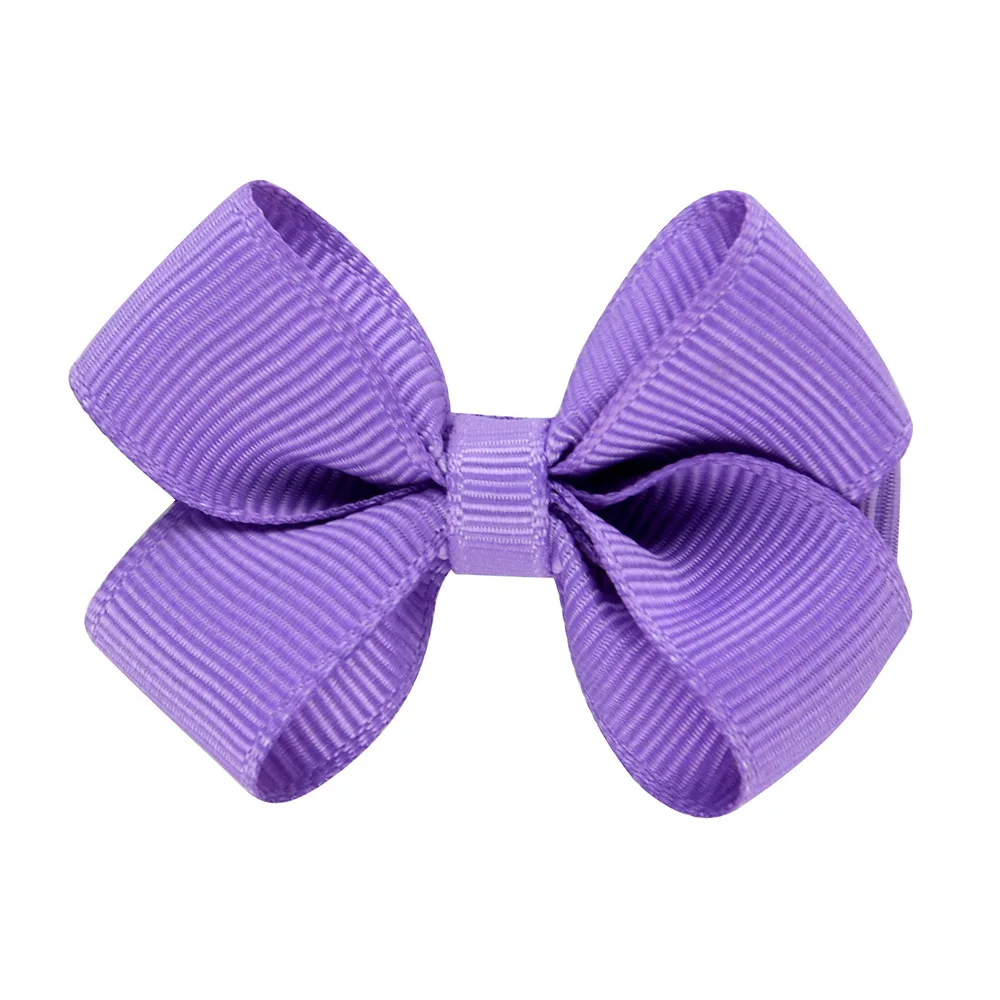 Purple 10 шт., 2,4 дюймов, цельная заколка для волос, детская лента, заколка для волос, заколки для волос, заколки для волос, аксессуары для волос ручной работы, милый головной убор - Цвет: Purple