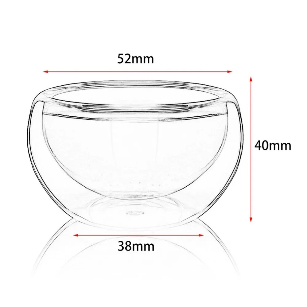 50 мл термостойкие двойные слои стекло чашка для чая вино кофе кружка стеклянная посуда прозрачная Питьевая Посуда для дома кофе дом