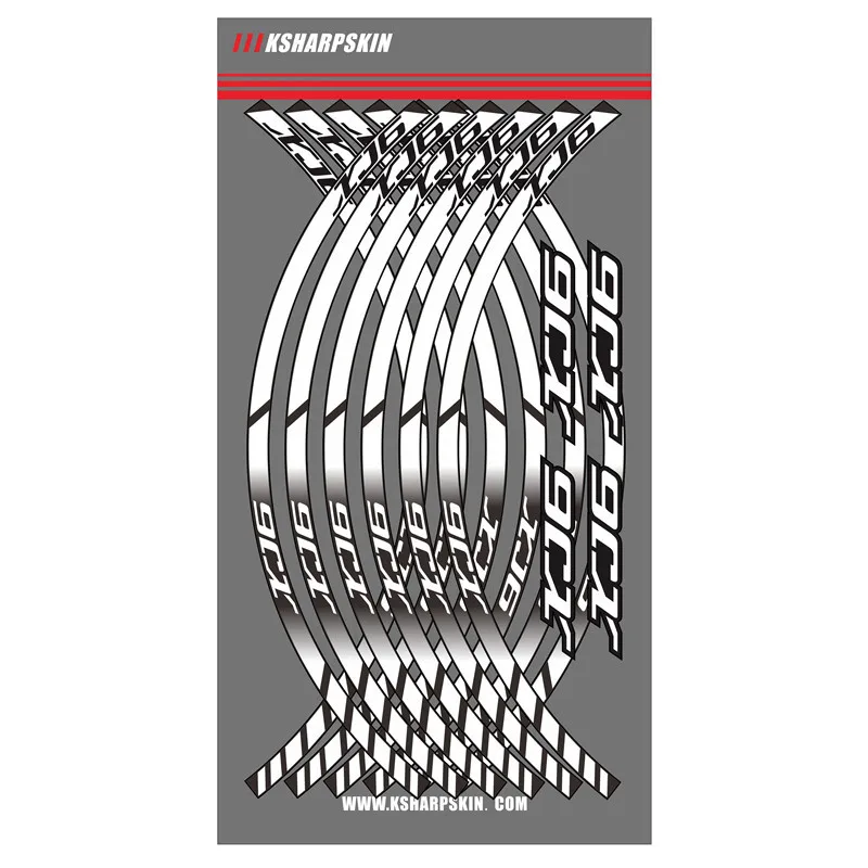 12 X мотоцикл наружное кольцо стикер полосы колеса аксессуары декоративные отражающие наклейки подходит для YAMAHA XJ6 xj6 - Цвет: 1