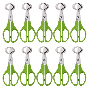 

NEW-10PCS Stainless Steel Quail Egg Cutter Scissors Pigeon Bird Quail Egg Cutter Opener Cracker Kitchen Clipper Tool