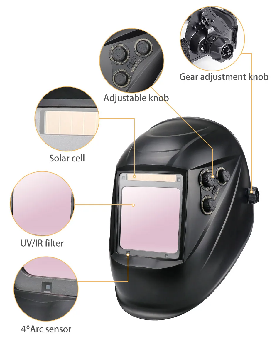 miller tig torch 100*97mm Welder Mask Large View Auto Darkening Welding Helmet True Color DIN4/5-9/9-13 1/1/1/2 Upgrade Helms for Grinder Cutting welding rods