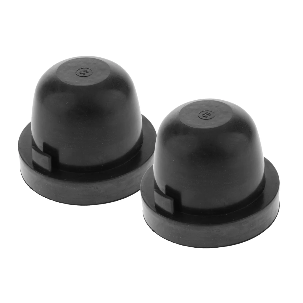 2X Universal Rubber Housing Seal Cap Dust Cover Car LED Headlight 65X55mm