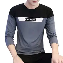 Homens na moda Top Jovem Leve Colorfast Homens Top Primavera Top Primavera Camisa