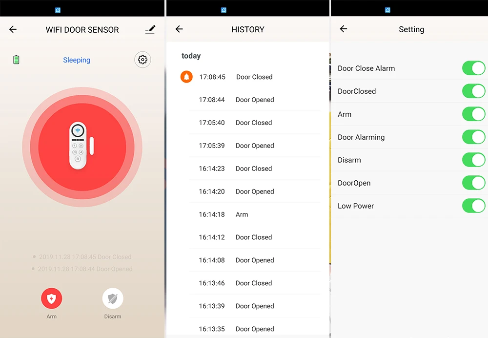 Tuya Wifi Sensor de Porta Build-in Buzzle sem Fio Magnético Janela Detector Ímã Interruptor de Alarme Aberto Vida Inteligente App Alexa Google 1 sem fio magnético janela detector ímã interruptor