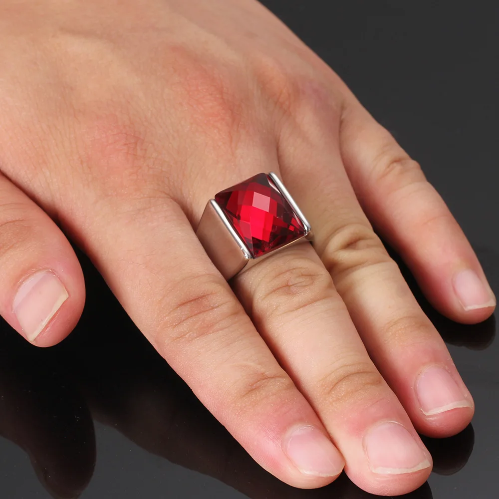 Vintage-Top-Quality-Red-Jewelry-Rings-For-Men-Never-Fade-Fashion-Stainless-Steel-Brand-Big-Crystal