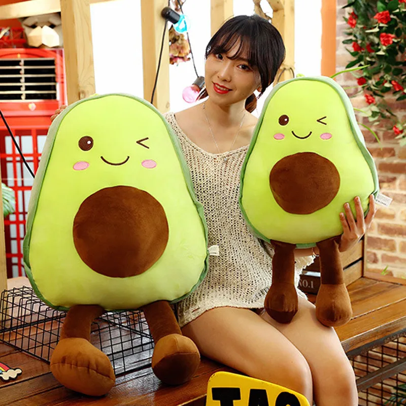 Милая плюшевая игрушка авокадо 80 см набивная подушка плюшевые растения мягкая