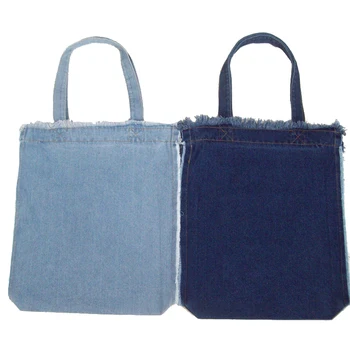 

5PCS / LOT Simple Designer Women Bags Denim Fashion Shoulder Bag Jeans Canvas Bag Leisure Blue Ladies Handbag