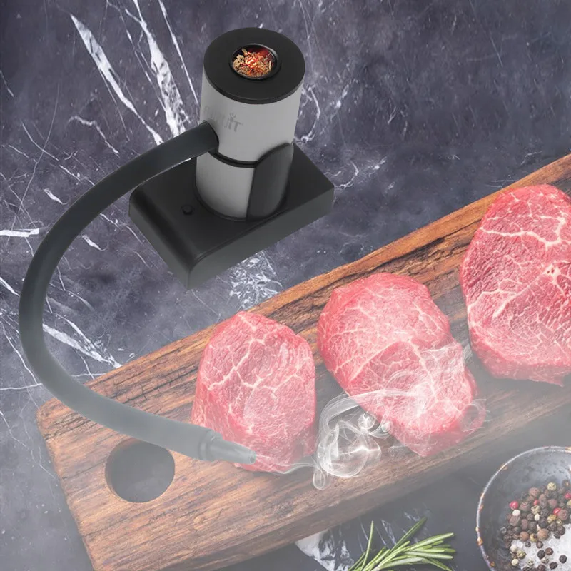 Portable Handheld Cold Smoking Gun With Electric Food Kitchen Tools Molecular Cuisine Smoker Bar Steak Sawdust | Дом и сад