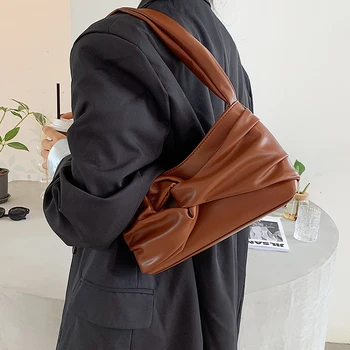

Bowknot Underarm Bag High Quality Shoulder Bag 2020 New Luxury Leather Handbag Fashion Bags For Women Bolsa de hombro