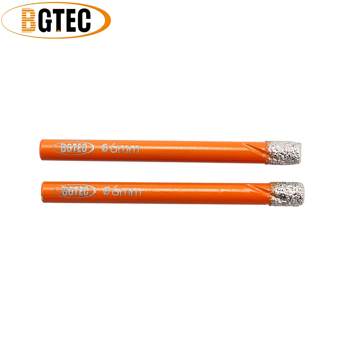 BGTEC 2 шт Круглый хвостовик 6 мм сухие сверла вакуумные пайки Алмазные для
