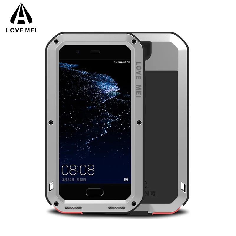 

LOVE MEI Aluminum Metal Case For Huawei P10 P10 Plus Cover Powerful Armor Shockproof Life Waterproof Case For Huawei P10 P10Plus