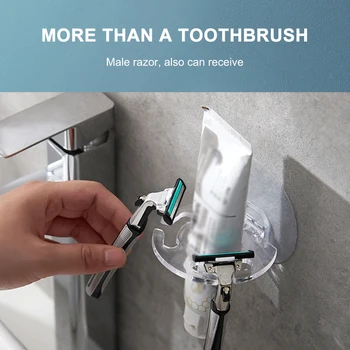 

10/20pcs Punch-Free Plastic Toothbrush Holder Toothpaste Storage Rack Shaver Tooth Brush Dispenser Organizer Accessories